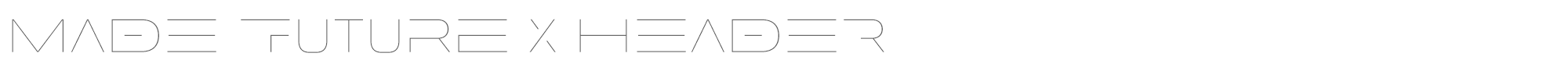 MADE Future X Header MADE Future X HEADER Line PERSONAL USE.otf font preview